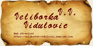Veliborka Vidulović vizit kartica
